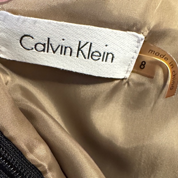 Calvin Klein Beige and Black Midi Dress - Picture 4 of 6